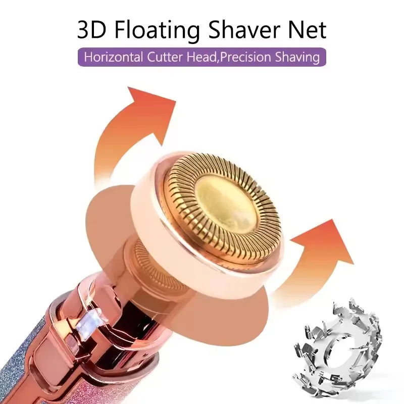 2-in-1 Rechargeable Facial Hair Remover