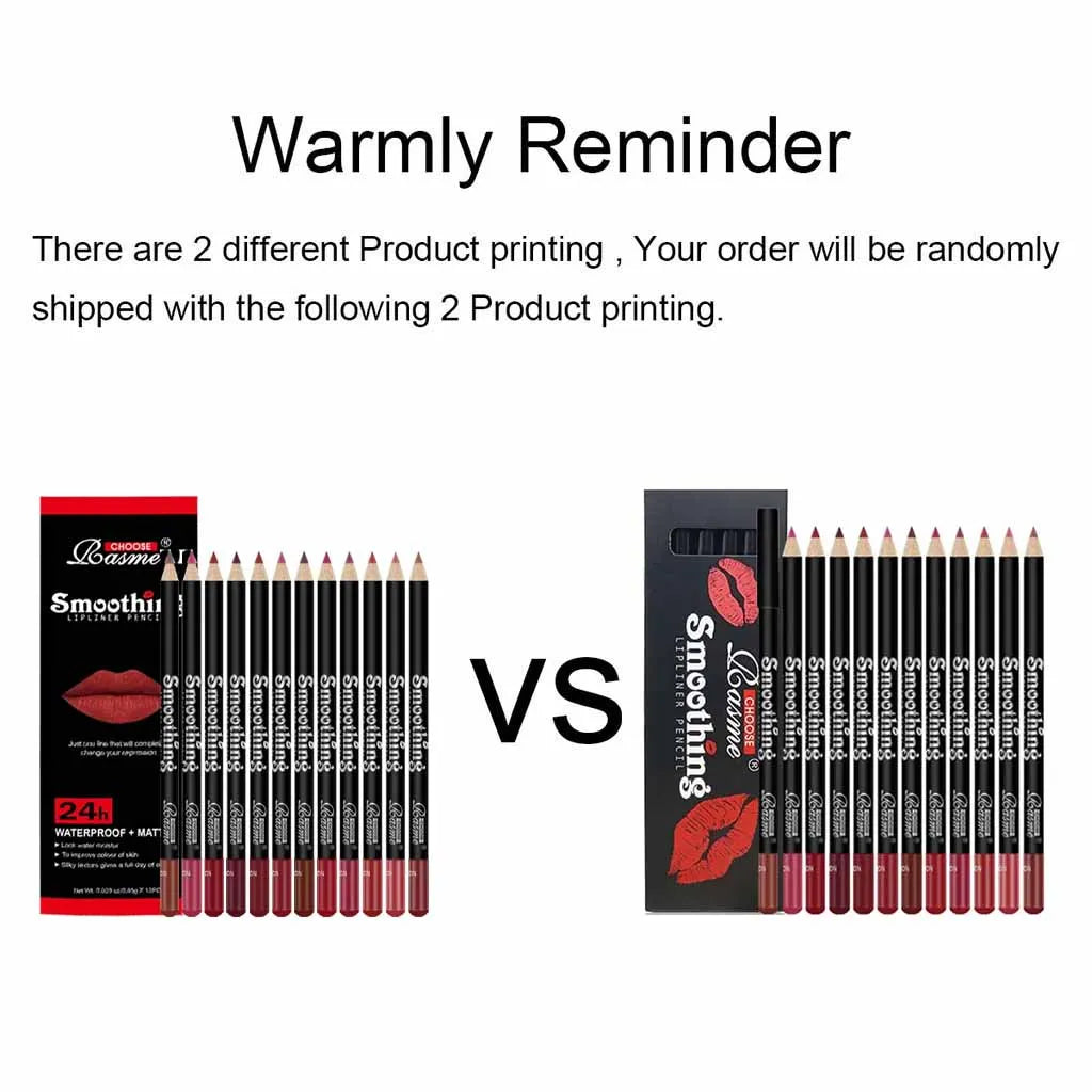 12-Color Waterproof Lip Liner Pen Set