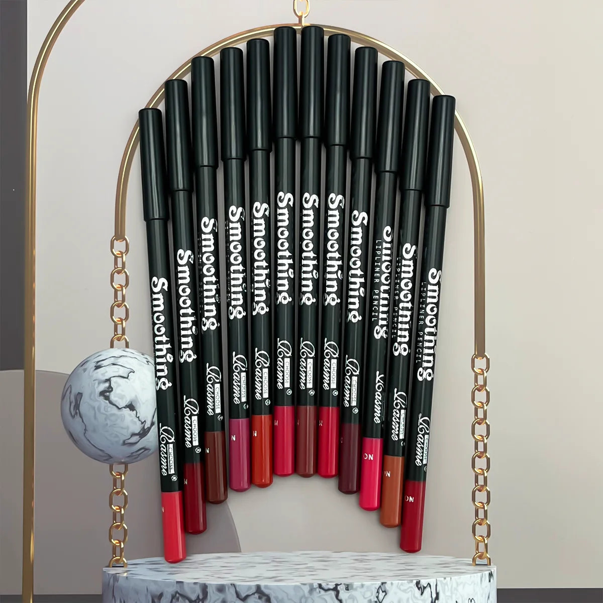 12-Color Waterproof Lip Liner Pen Set