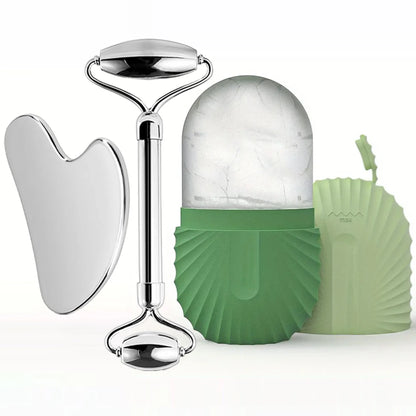 Stainless Steel Ice Face Roller Set