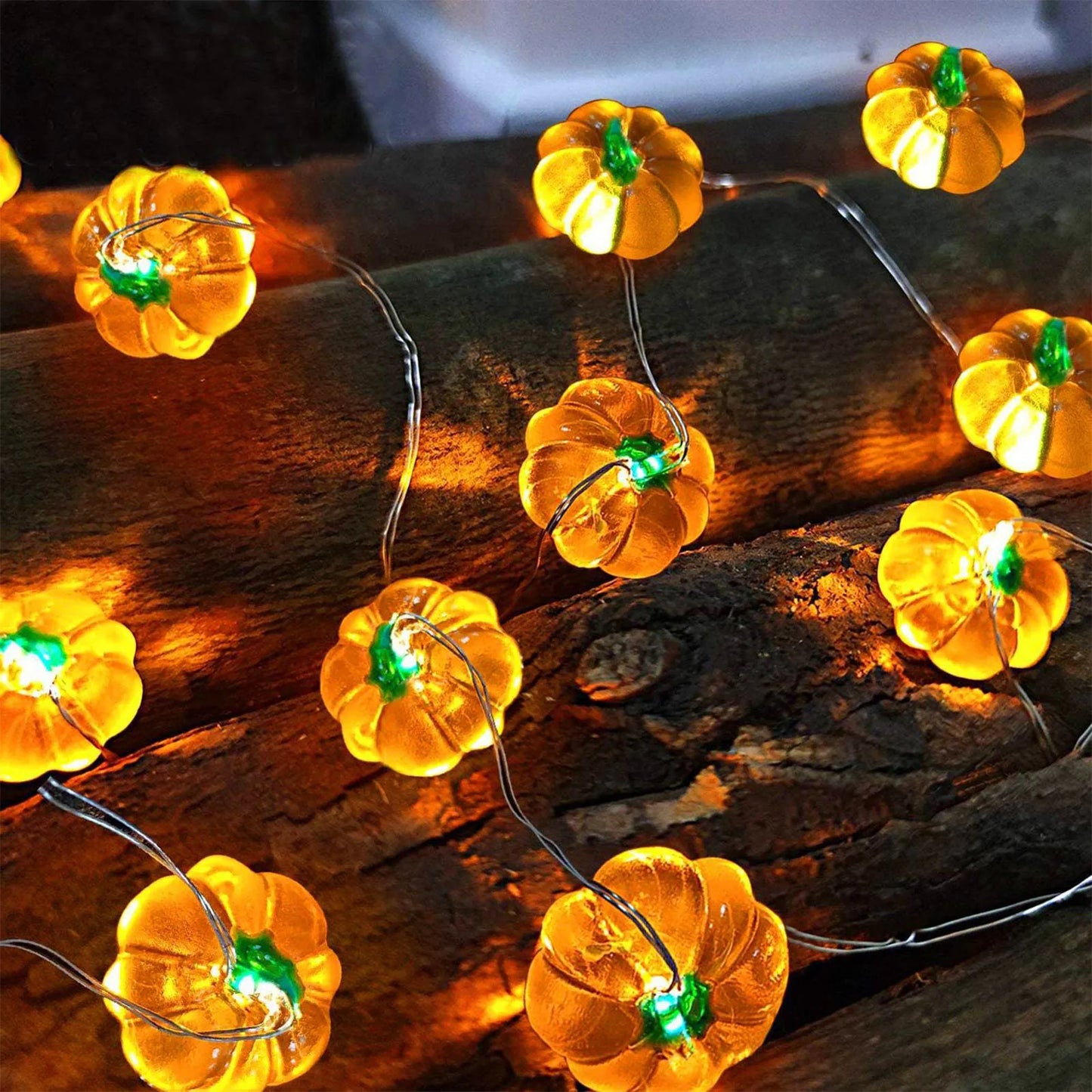 Pumpkin Eyeball LED String Lights