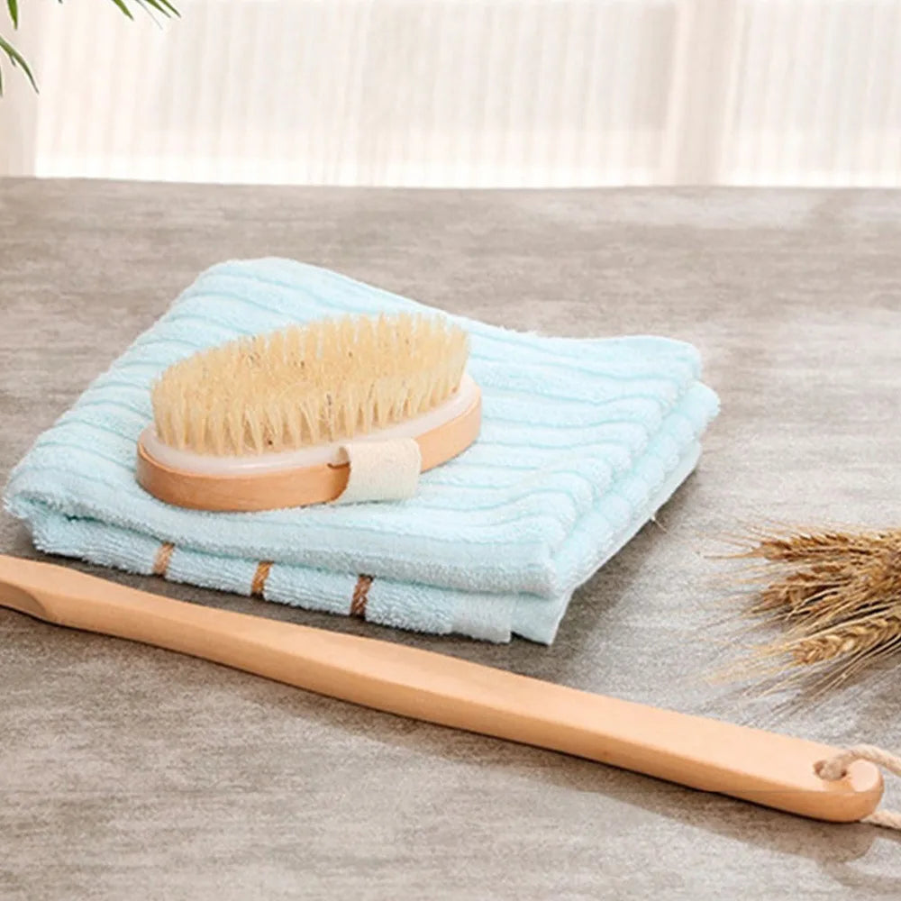Natural Wooden Handle Bath Brush