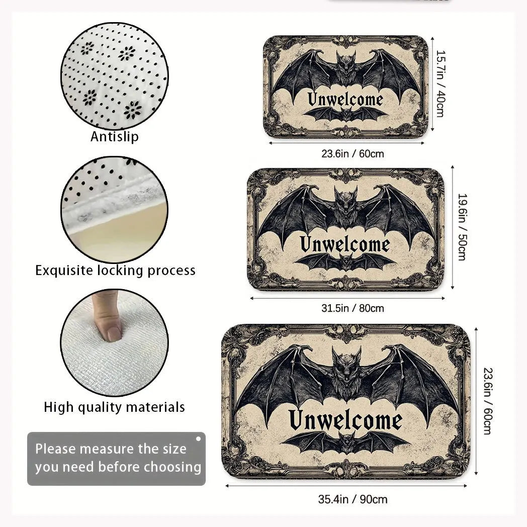 Gothic Bat Welcome Mat