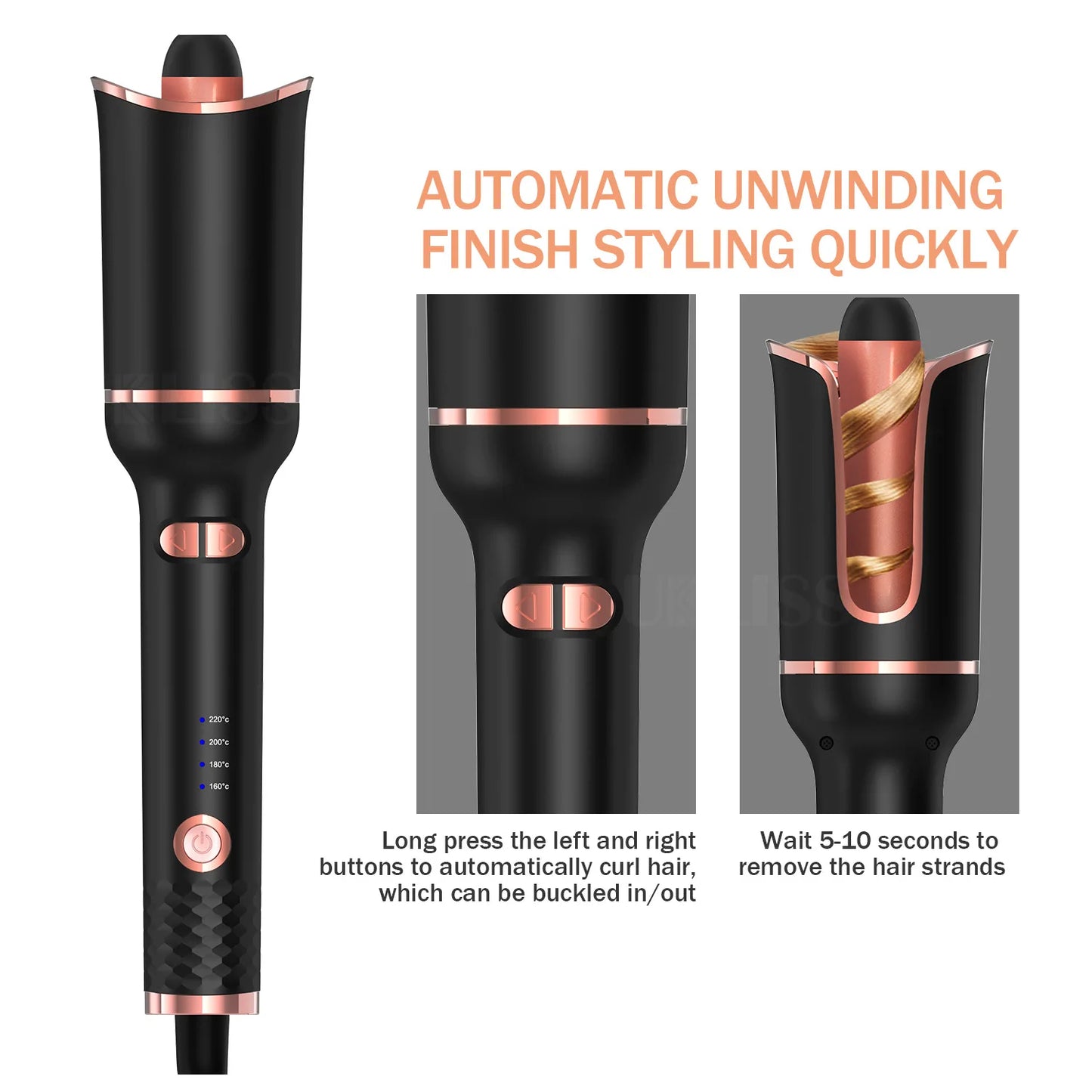 Professional Ceramic Auto-Rotating Curling Iron