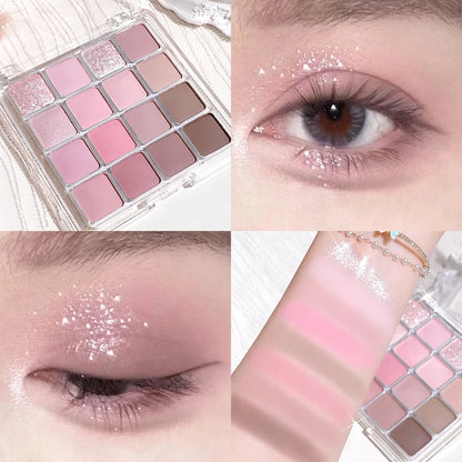 Sixteen-Color Sunset Eyeshadow Palette