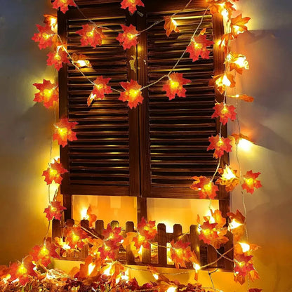 Maple Leaf LED String Lights