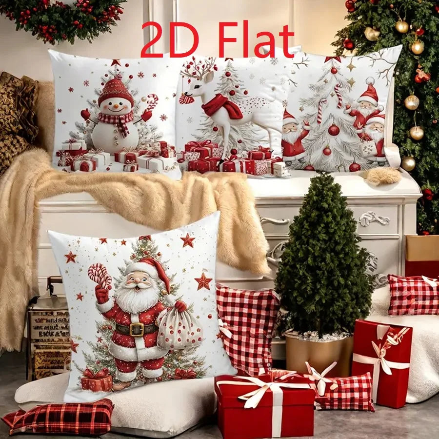 Santa Christmas Pillow Cover
