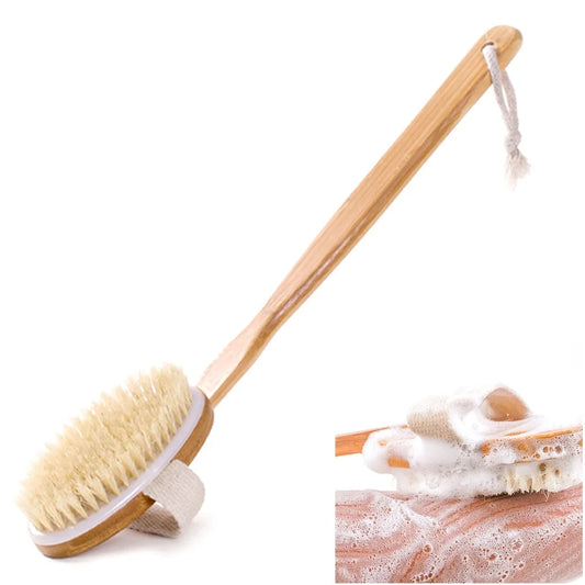 Natural Wooden Handle Bath Brush