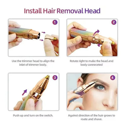 2-in-1 Rechargeable Facial Hair Remover