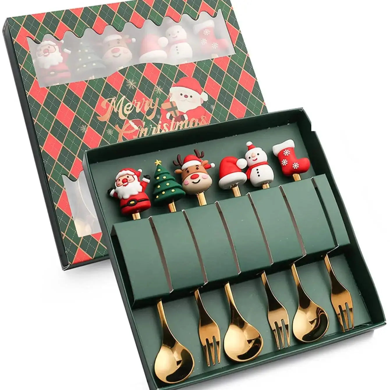 Christmas Fork and Spoon Set