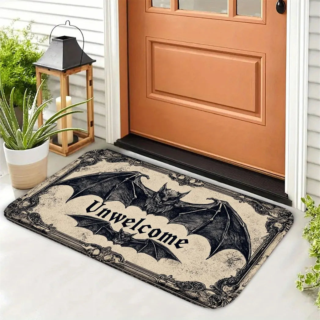 Gothic Bat Welcome Mat