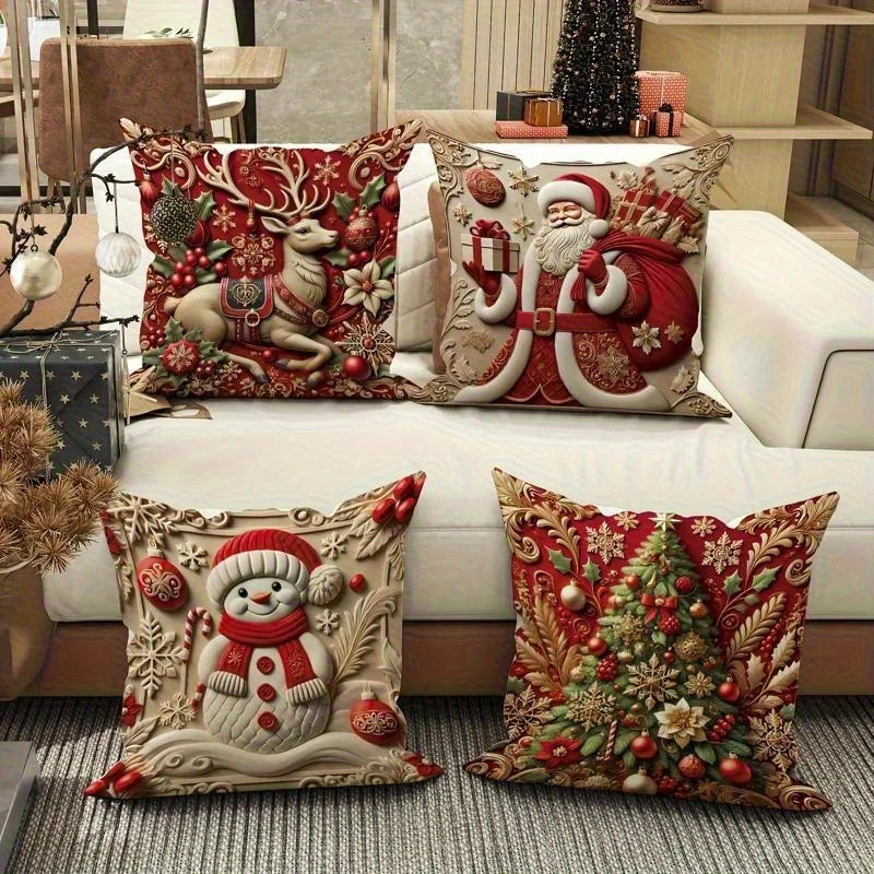 Santa Christmas Pillow Cover
