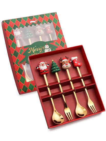 Christmas Fork and Spoon Set