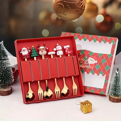 Christmas Fork and Spoon Set