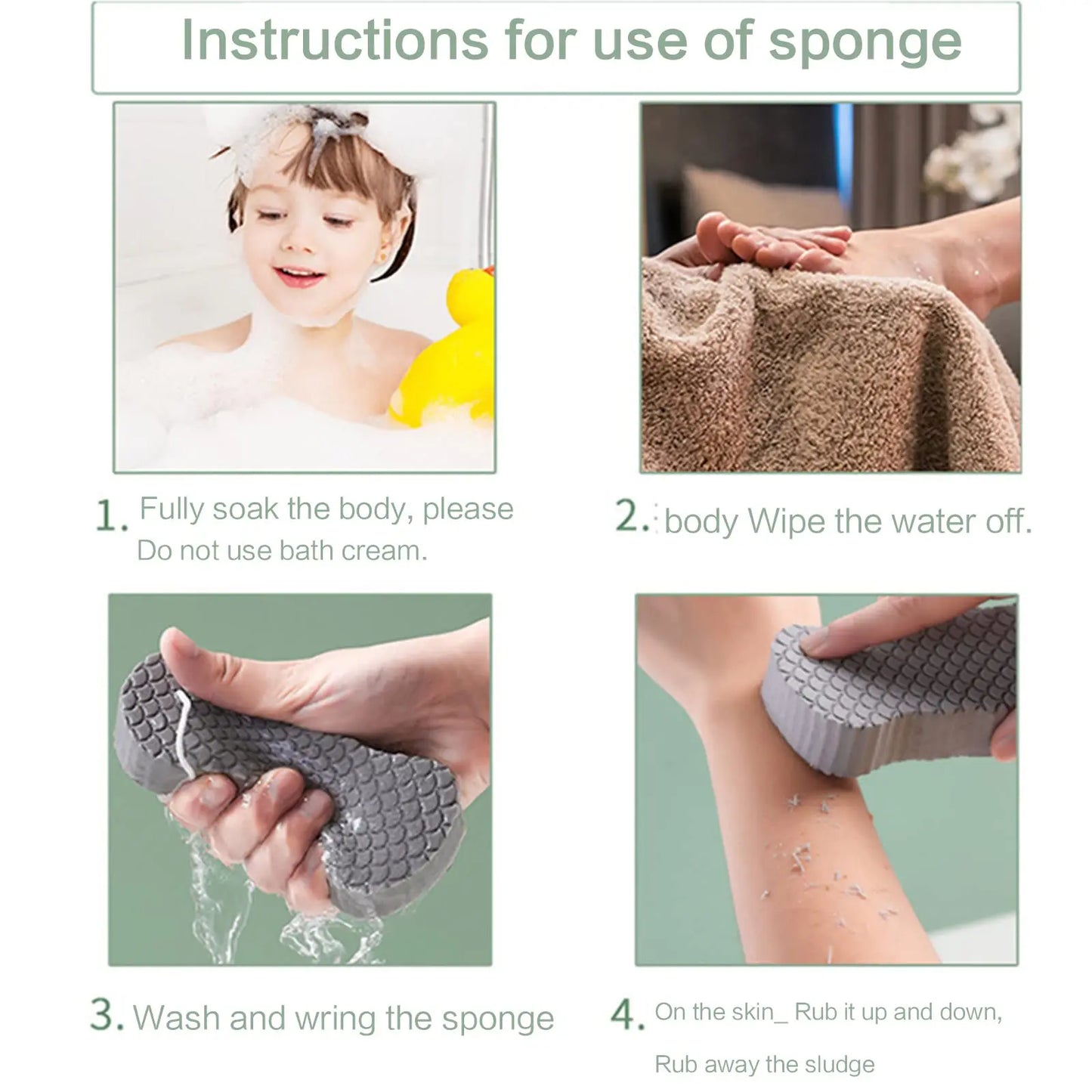 3D Magic Sponge Body Scrubber Brush