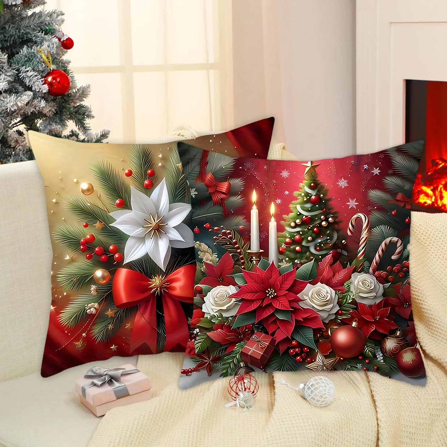 Santa Christmas Pillow Cover