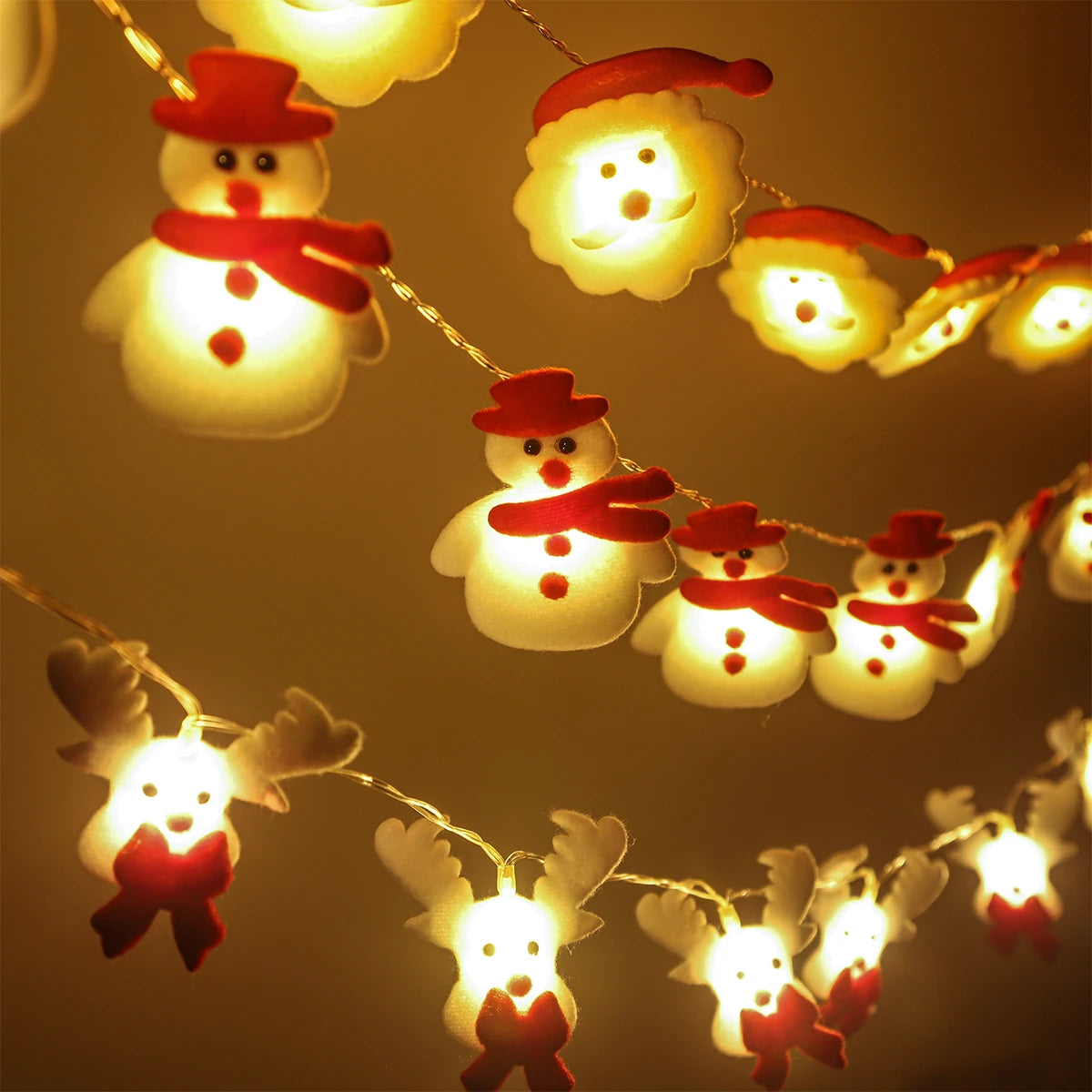Snowman LED Garland Lights