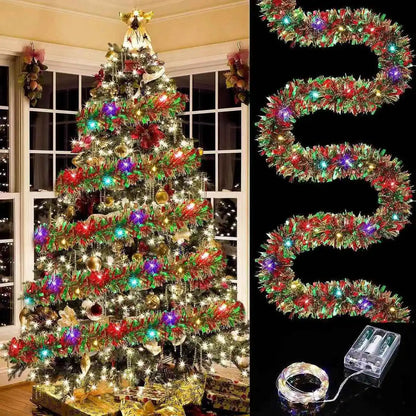 LED Christmas Tinsel Garland