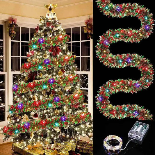 LED Christmas Tinsel Garland