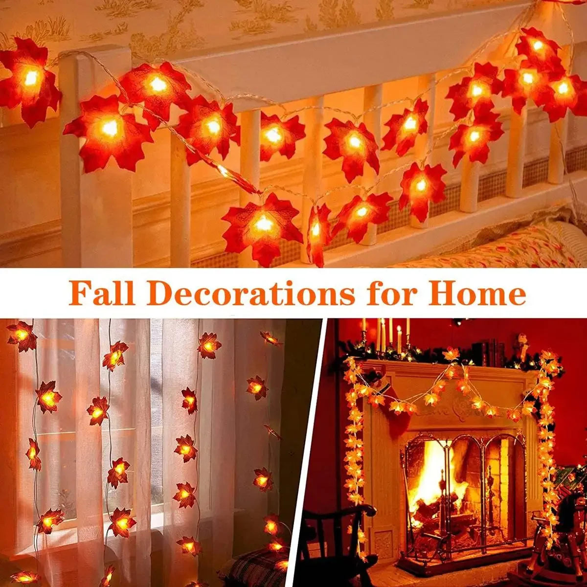 Maple Leaf LED String Lights