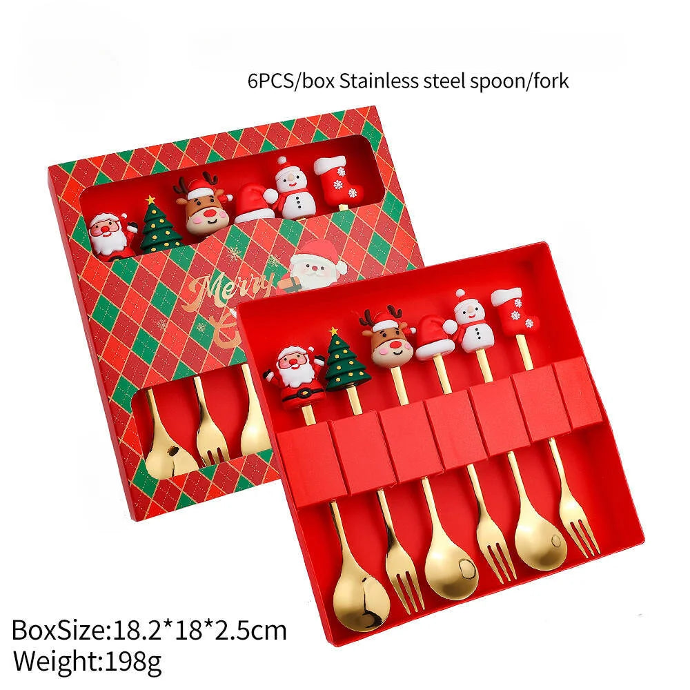 Christmas Fork and Spoon Set