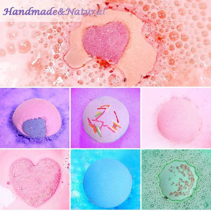 12-Piece Natural Bath Bomb Gift Set