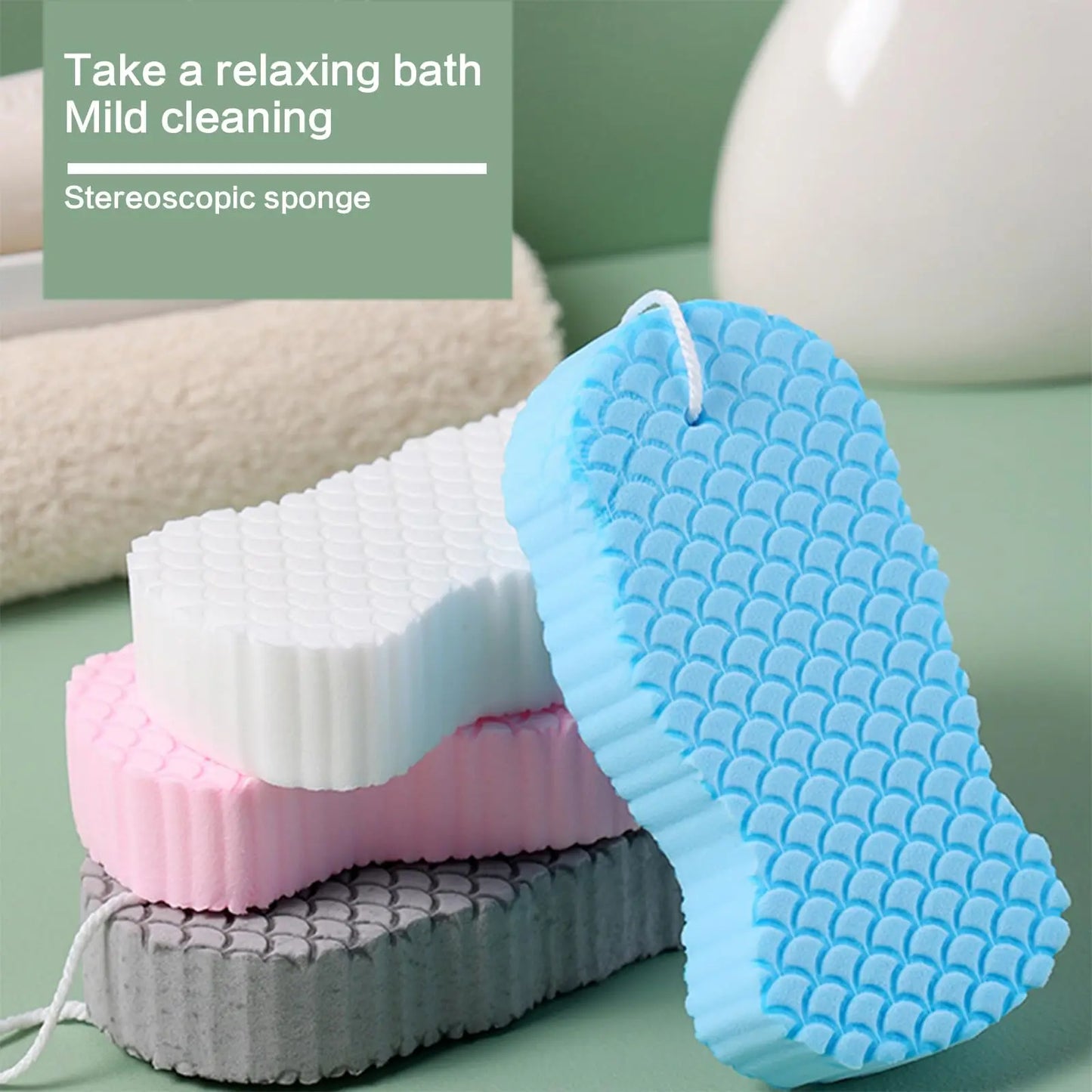 3D Magic Sponge Body Scrubber Brush