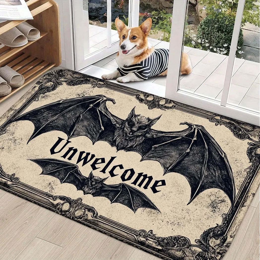 Gothic Bat Welcome Mat