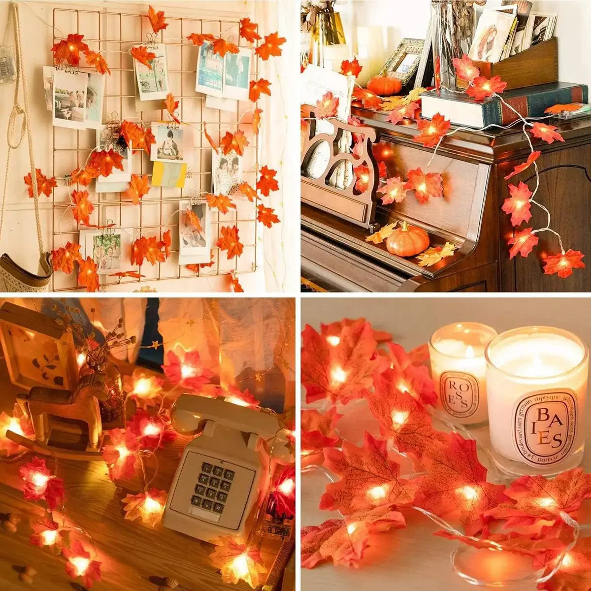 Maple Leaf LED String Lights