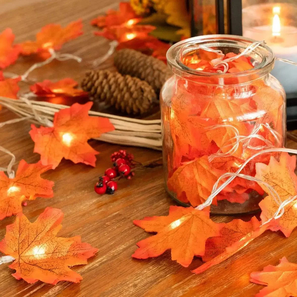 Maple Leaf LED String Lights