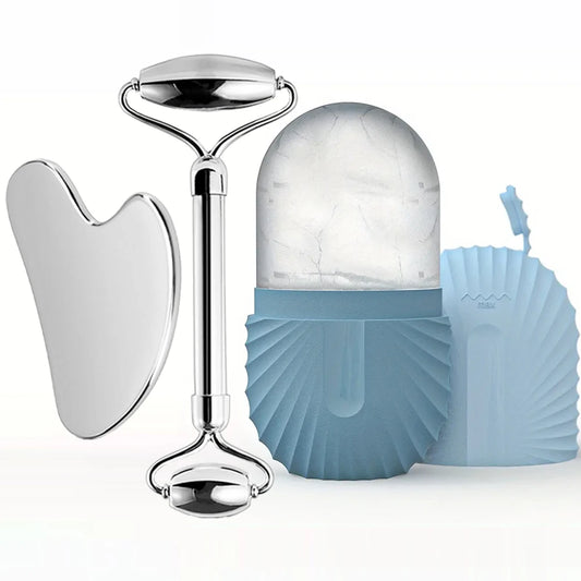 Stainless Steel Ice Face Roller Set