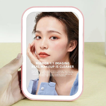 Rechargeable LED Touch Screen Folding Makeup Mirror