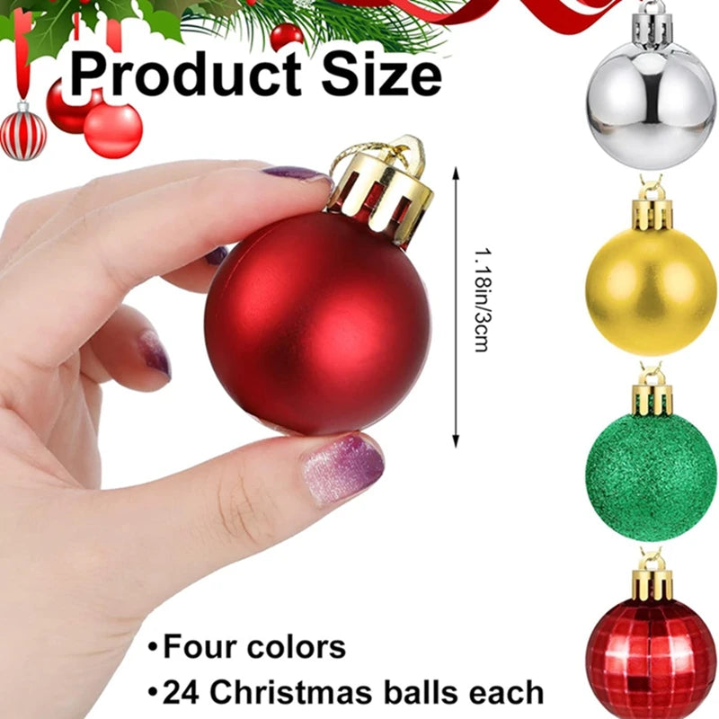 Mini Christmas Tree Balls Set