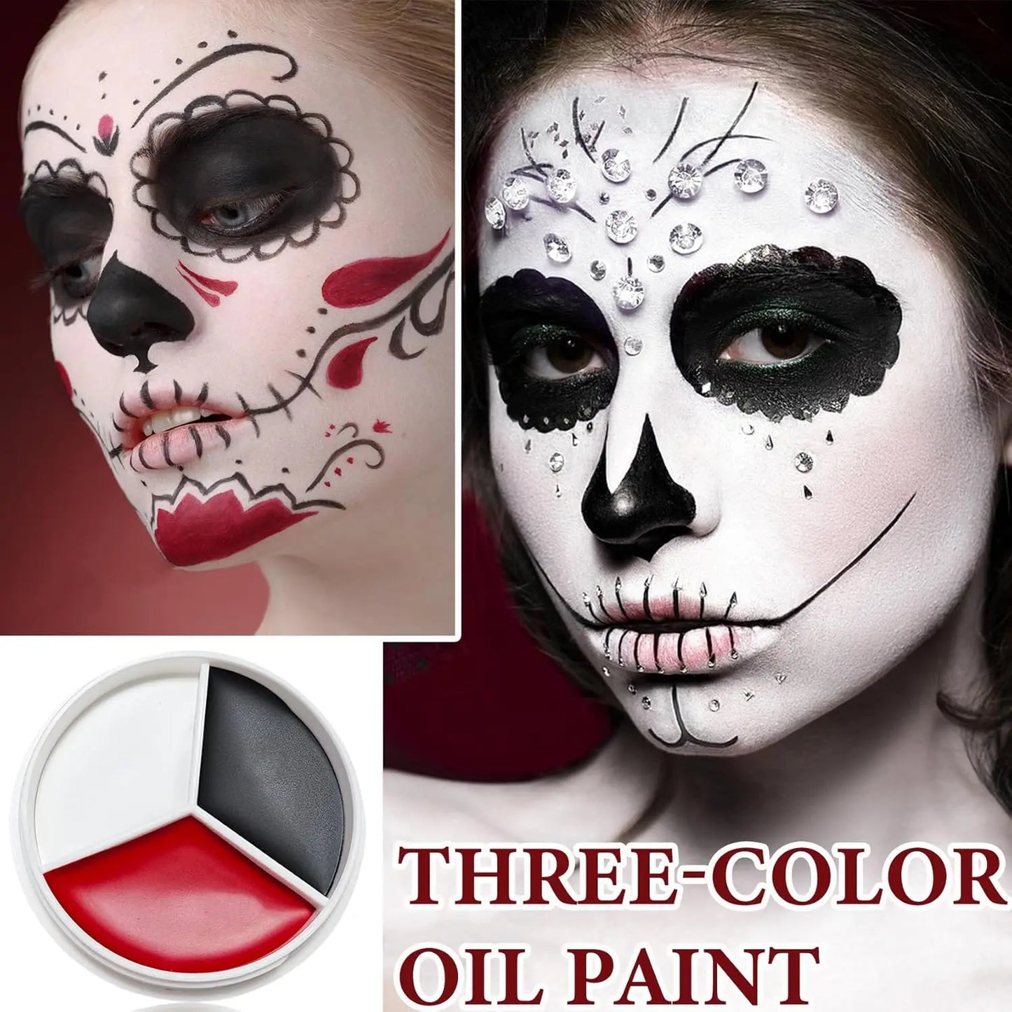 Halloween Face Paint Palette Skeleton Makeup