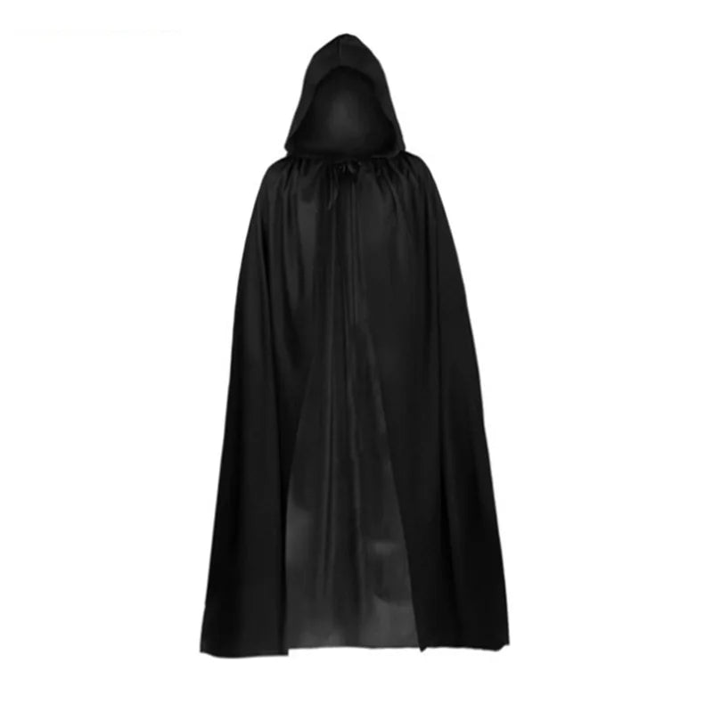 Unisex Black Hooded Cloak