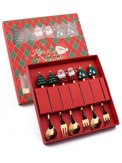 Christmas Fork and Spoon Set