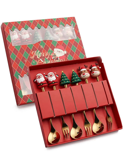 Christmas Fork and Spoon Set