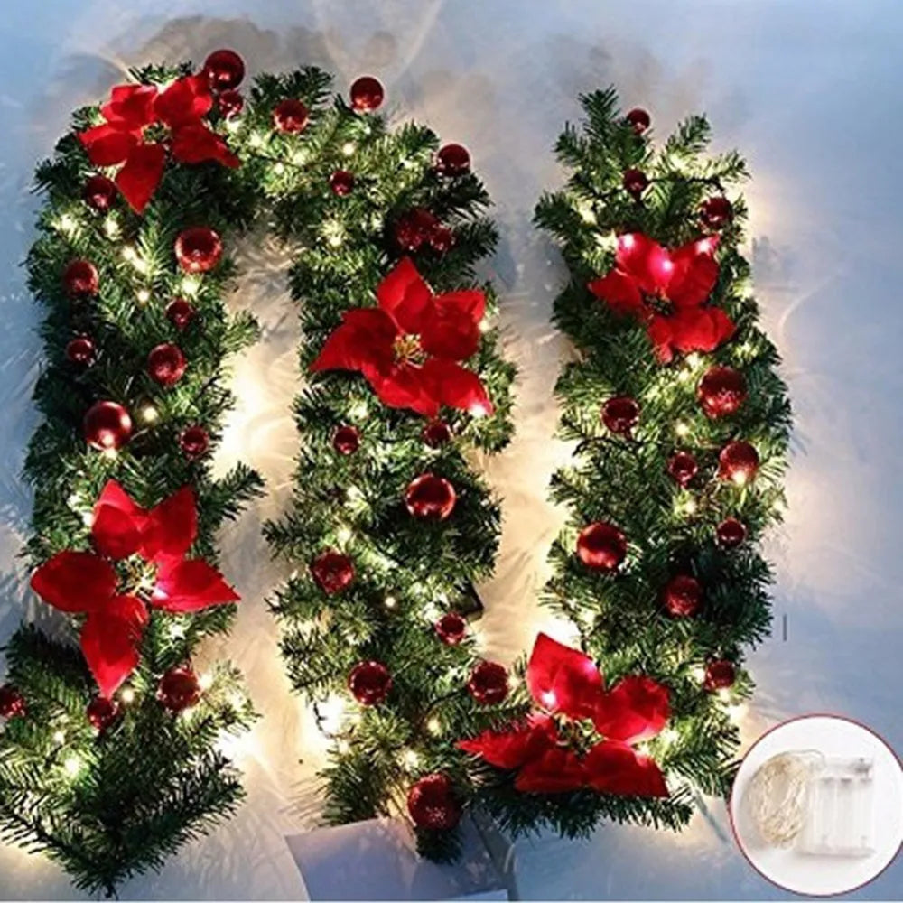 Christmas Garland Rattan Lights