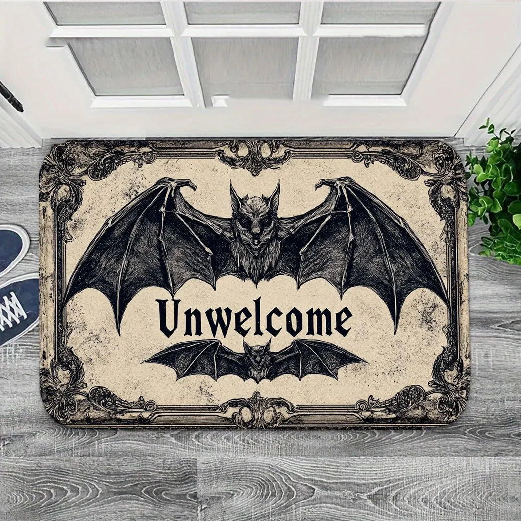 Gothic Bat Welcome Mat