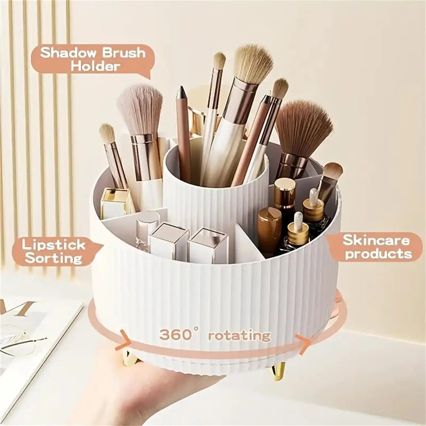 360° Rotating Makeup Organizer