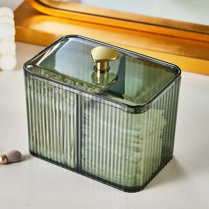 Transparent Plastic Cotton Square Cosmetic Storage Box